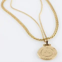 Halskæde NOMAD 2-i-1 coin - Forgyldt