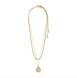 Halskæde NOMAD 2-i-1 coin - Forgyldt