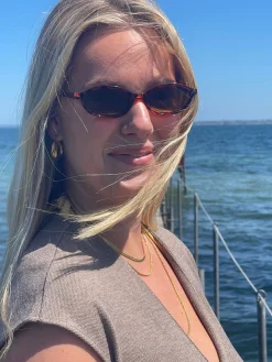 Halskæde Roseanne 18k forgyldt - 59cm