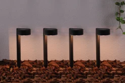 Havelampe Nancy med solar – Sæt med 4 stk.