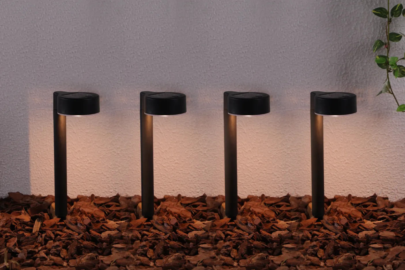 Havelampe Nancy med solar – Sæt med 4 stk.