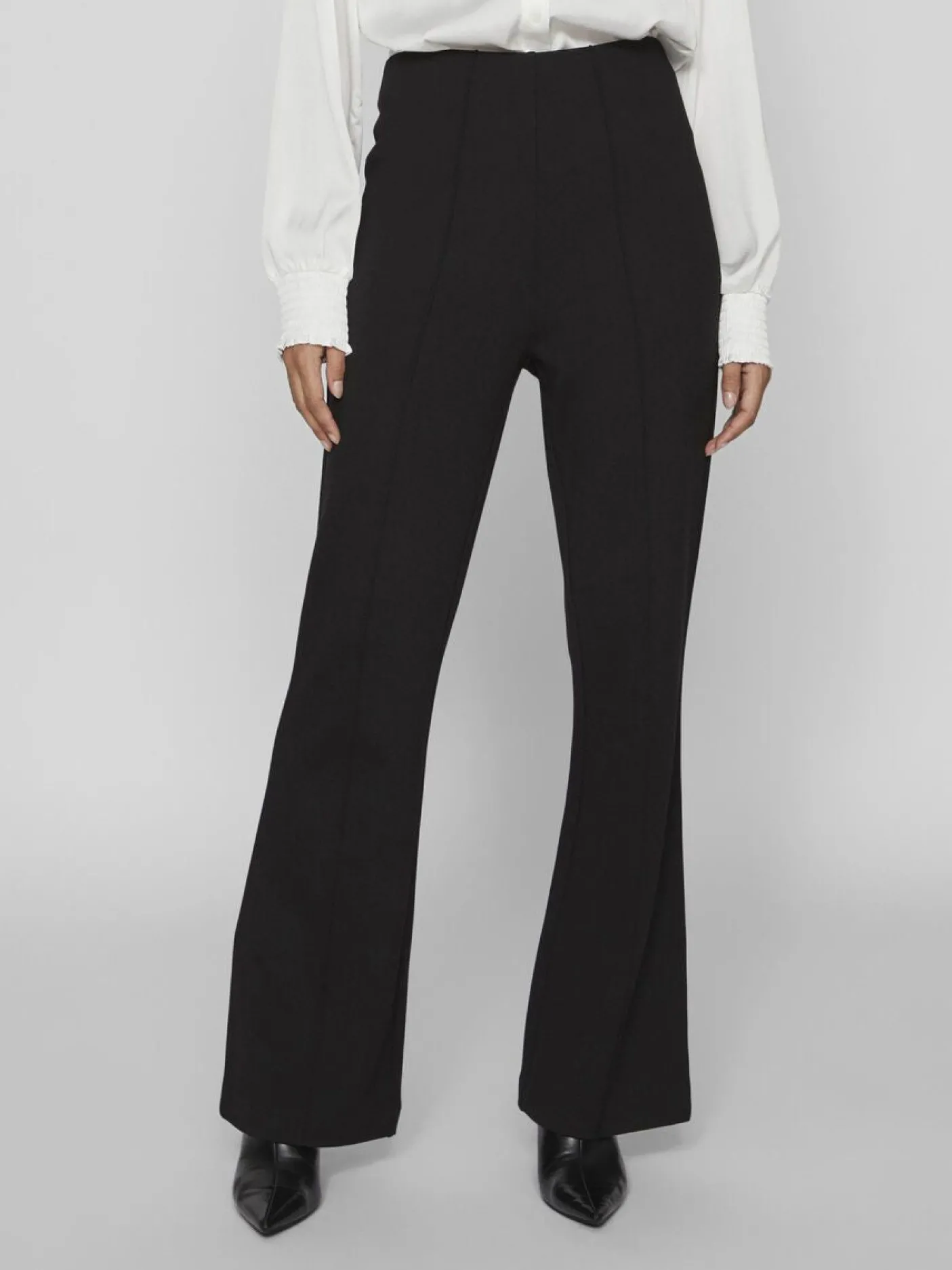 Højtaljede bukser - Black