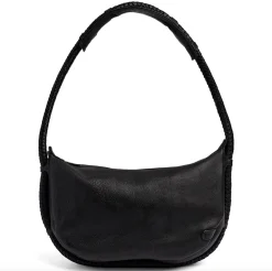 Håndtaske med smuk fletrem - Black