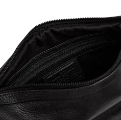 Håndtaske med smuk fletrem - Black