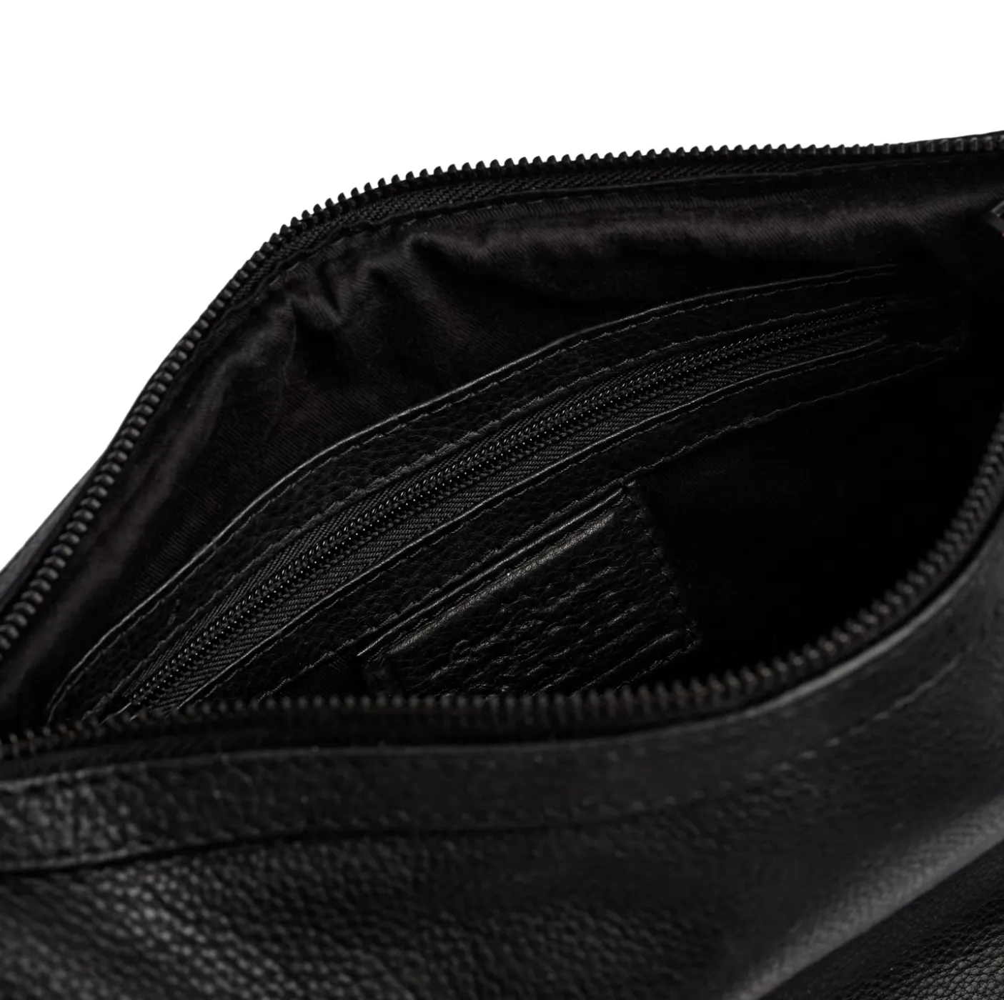 Håndtaske med smuk fletrem - Black