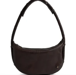 Håndtaske med smuk fletrem - Brown