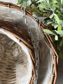 Hængepotte i pil - sæt med 2 stk