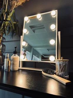 Hollywood Makeup Spejl - Hvid