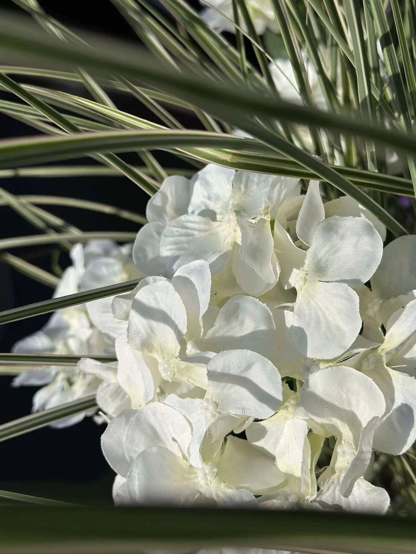 Hortensia med solceller - Hvid