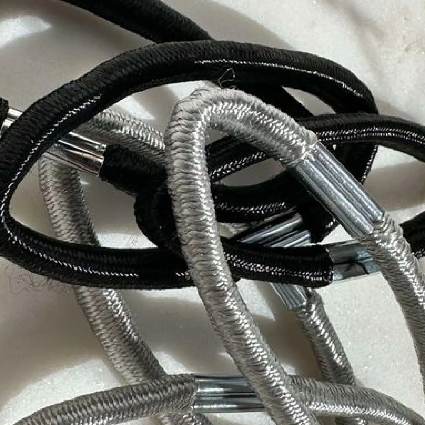 Hårelastikker Black / Silver - 2 mix