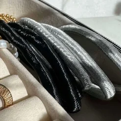 Hårelastikker Black / Silver - 2 mix