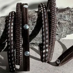 Hårelastikker Brown / Silver - 3 mix