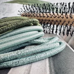 Hårelastikker Green Glitter - 4 mix