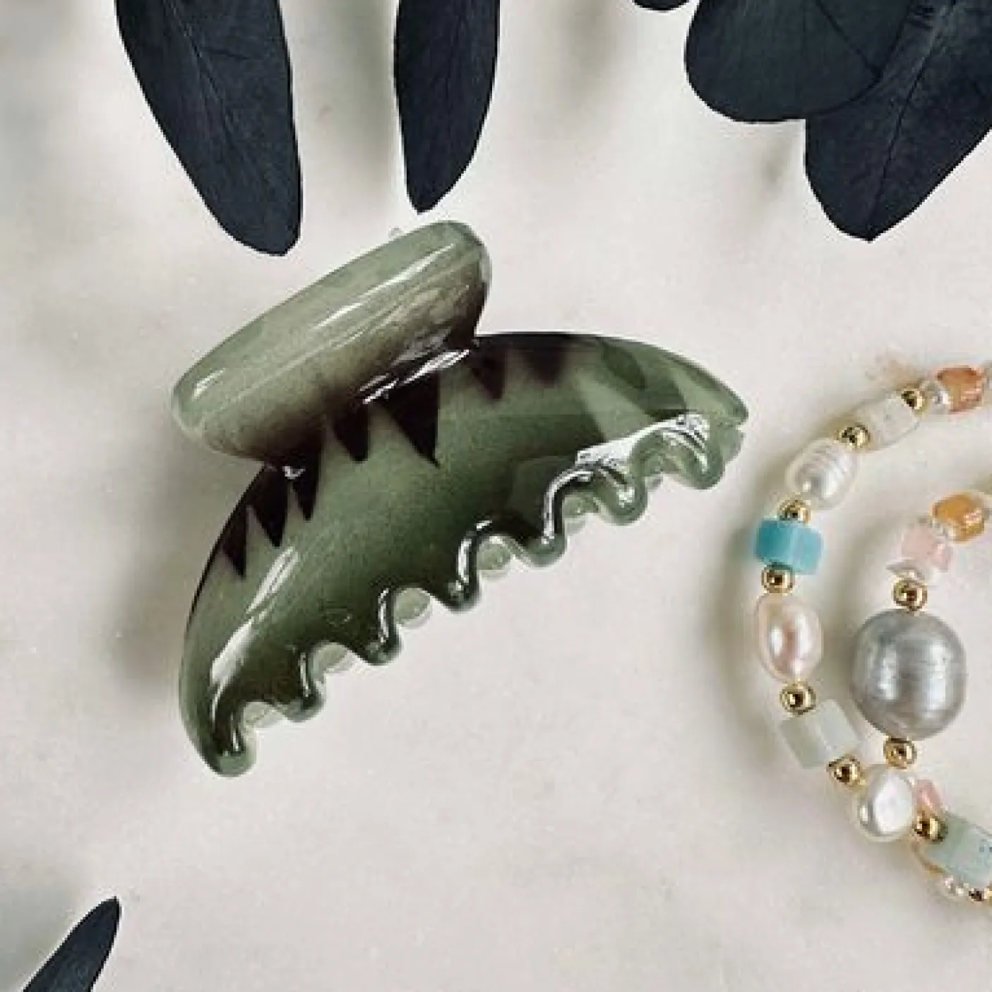 Hårklemme Ivy - Green