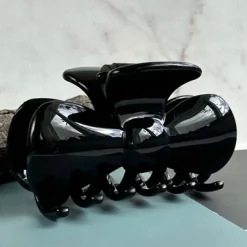 Hårklemme Sløjfe Black Shiny