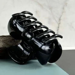 Hårklemme Sløjfe Black Shiny