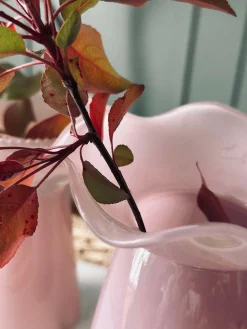 Hyacintvase m. Blomsterkant - Rosa