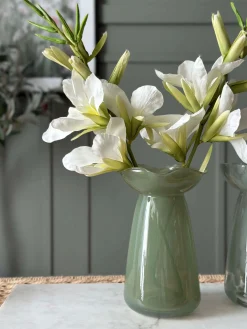 Hyacintvase m. Blomsterkant - Grøn