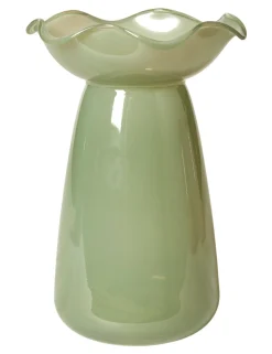 Hyacintvase m. Blomsterkant - Grøn