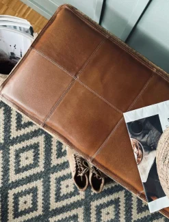 Hynde i læder 120cm - Cognac bøffellæder