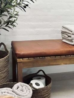 Hynde i læder Tokyo - 88cm Cognac