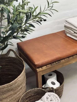 Hynde i læder Tokyo - 88cm Cognac