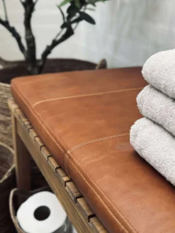 Hynde i læder Tokyo - 88cm Cognac