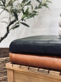 Hynde i læder Tokyo - 88cm Cognac