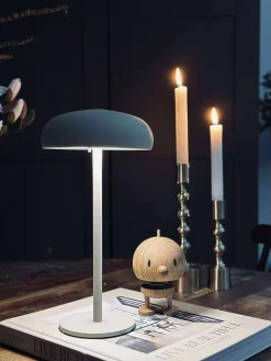 Isolde LED touch bordlampe. Sort/Beige