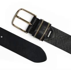 Jeans bælte - Black / gold