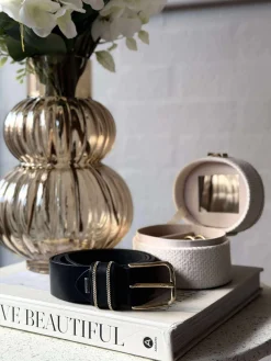 Jeans bælte - Black / gold