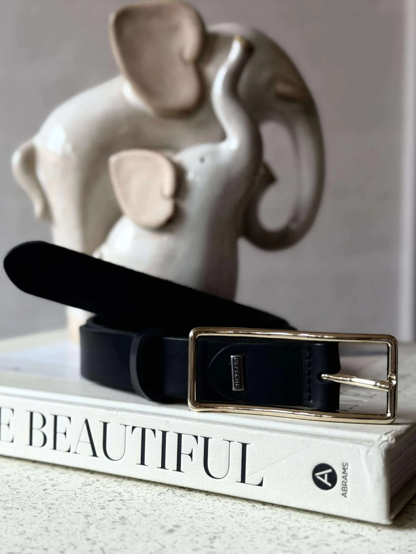 Jeans bælte - Black / gold