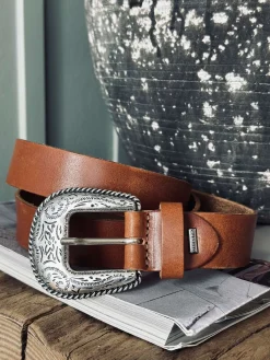 Jeans bælte - Cognac