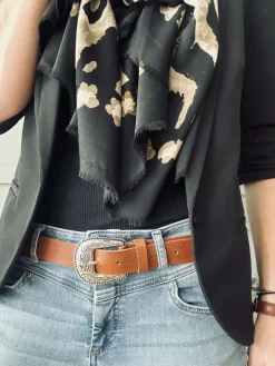 Jeans bælte - Cognac