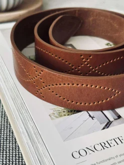 Jeans bælte - Missouri cognac