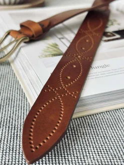 Jeans bælte - Missouri cognac