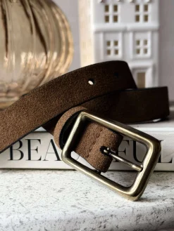 Jeans bælte - Ruskind