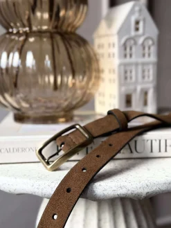 Jeans bælte - Ruskind