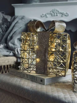 Julegaver med led lys - 3 stk.