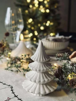 Juletræ - Hvid porcelæn