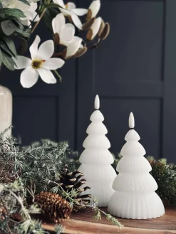 Juletræ med led lys - Sæt med 2 stk. Hvid