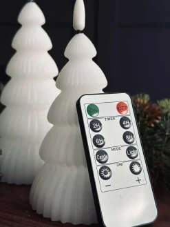 Juletræ med led lys - Sæt med 2 stk. Hvid