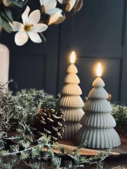 Juletræ med led lys - Sæt med 2 stk. Sand