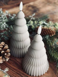 Juletræ med led lys - Sæt med 2 stk. Sand