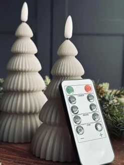 Juletræ med led lys - Sæt med 2 stk. Sand