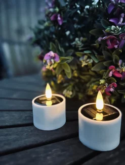 Jumbo solcelle fyrfadslys - Sæt med 2 stk