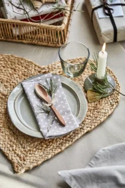 Jute dækkeserviet - Hjerte