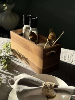 Kasse akacietræ - 30cm