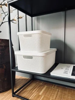 Kasse med låg - Small VILA WHITE