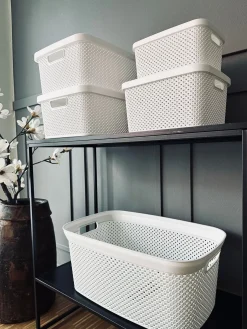 Kasse med låg - Small VILA WHITE